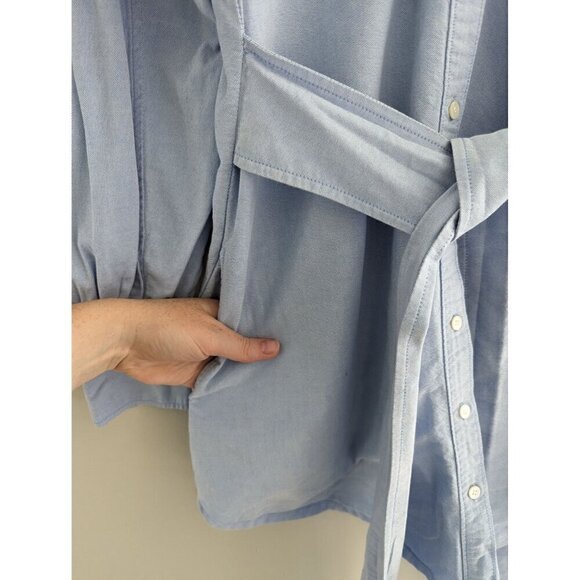 Marissa Webb Emmerson Blouson Sleeve Belted Shirtdress - Picture 5 of 9